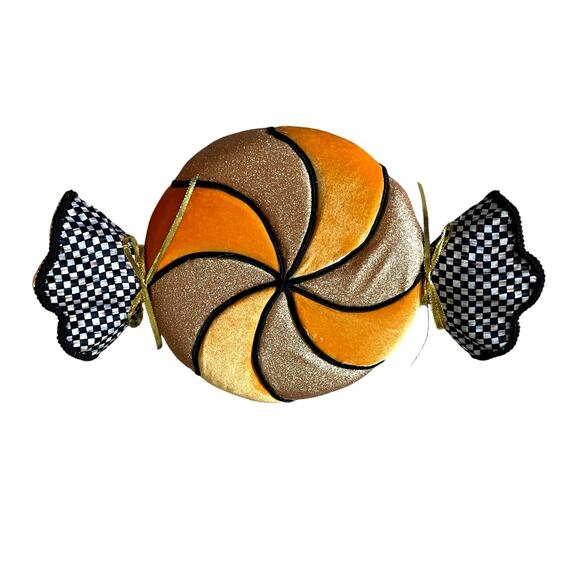 Mackenzie-Childs Trick or Treat Large Plush Candy Hanging Decor Set of 3 NEW - Picture 4 of 10